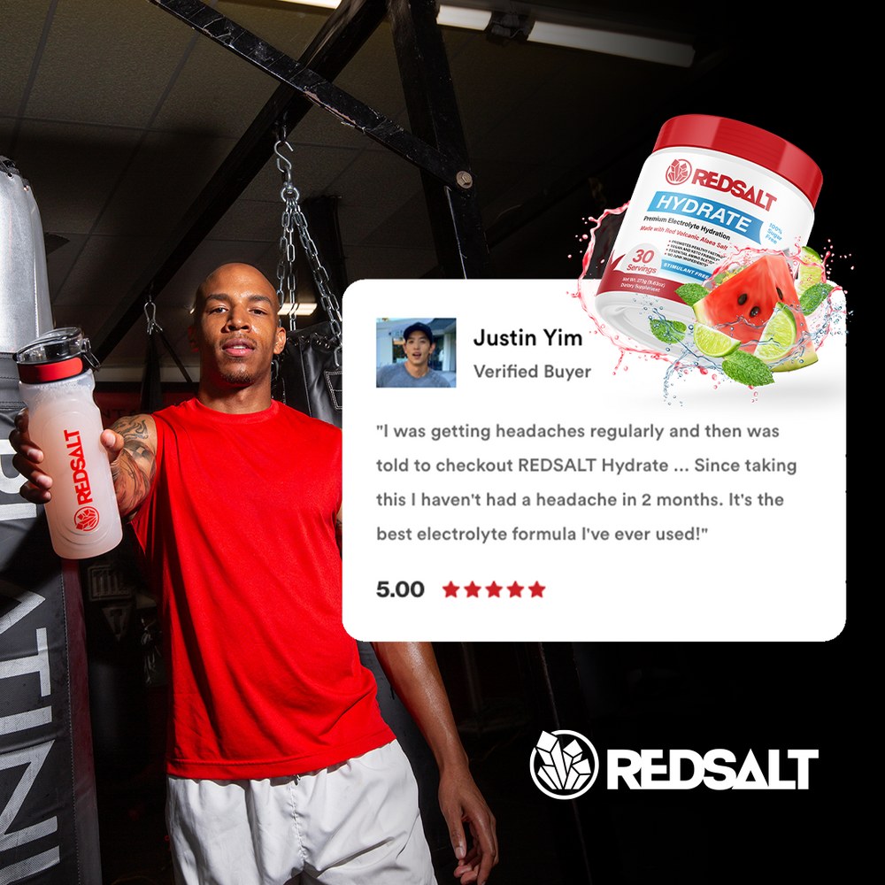 
                      
                        REDSALT HYDRATE: Supercharged Hydration Powder  - 2,305mg Electrolytes + 3gs EAAs (Fast Hydration & Recovery Mix)
                      
                    