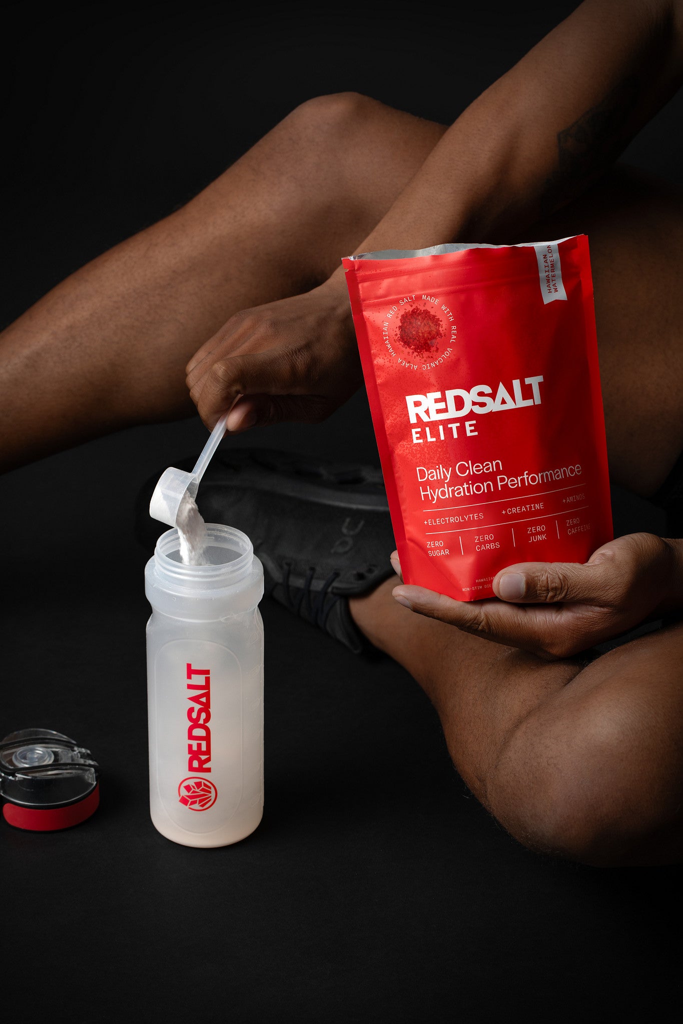 REDSALT Elite being scooped into a shaker