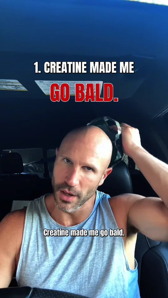 Frame from Jacob's Reel showing statement 1: Creatine made me go bald