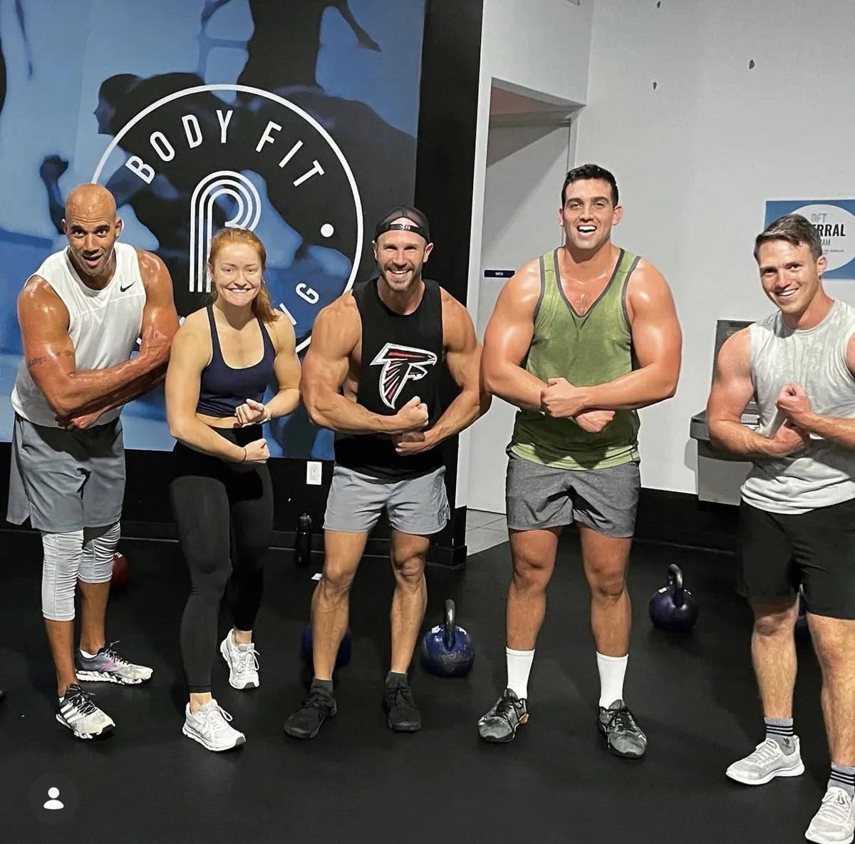 Jacob with a group at Body Fit Training